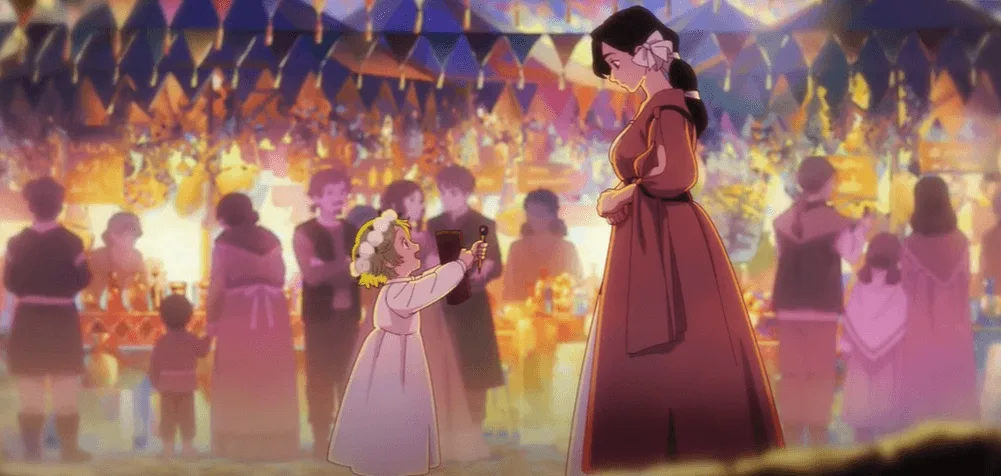 High-quality illustration from Witch Hat Atelier, a popular fantasy manga by Kamome Shirahama, showcasing detailed ink line art, magic themes, and a richly designed world.