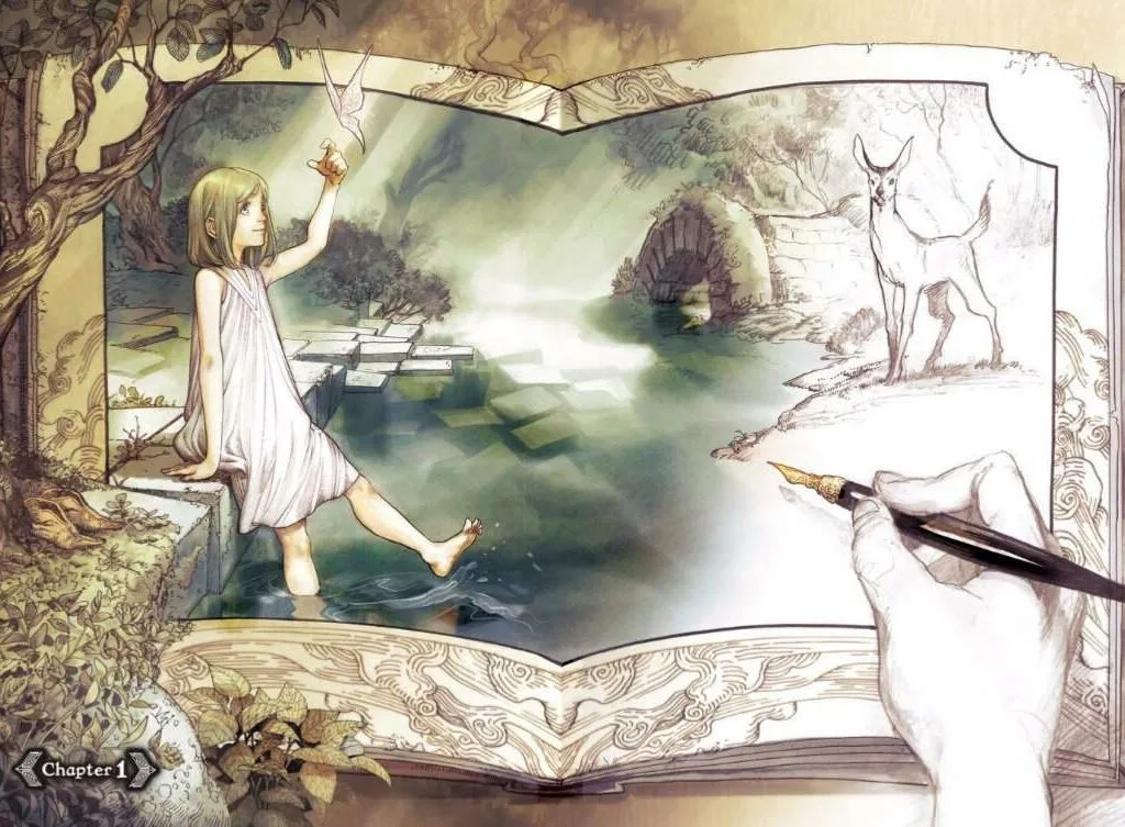 High-quality illustration from Witch Hat Atelier, a popular fantasy manga by Kamome Shirahama, showcasing detailed ink line art, magic themes, and a richly designed world.